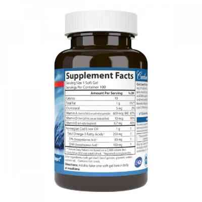 Жирні кислоти Carlson Жир із печінки Норвезької Тріски, 1000 мг, Cod Liver Oil, 10 (CAR-01301) Вінниця