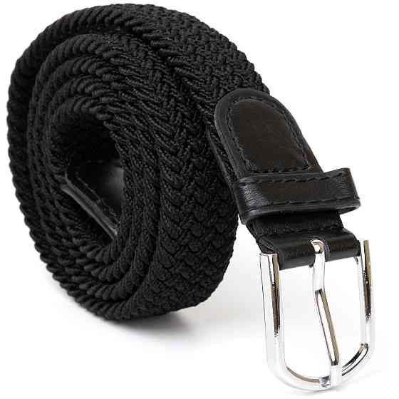 Текстильний жіночий ремінь класика Vintage 20546 Чорний Київ