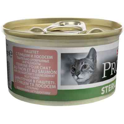 Вологий корм для кішок Purina Pro Plan Sterilised З тунцем та лососем 85 г (8445290173287) Вінниця