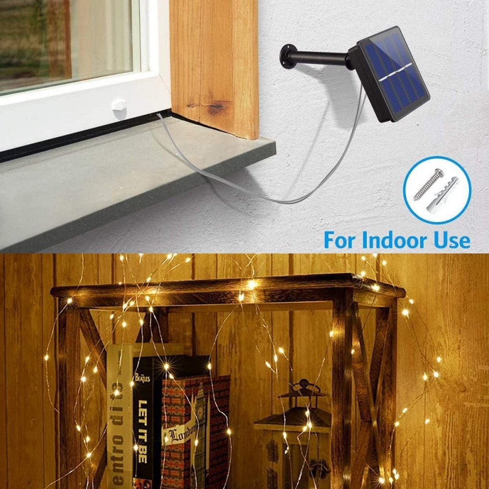 Сонячна гірлянда Oreunik 240 LED (2x120), 20м, тепле світло, 8 режимів, IP65, для саду, весілля, Нового року Київ - фото 4