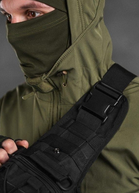 Тактична сумка M-Tac на пояс Molle чорна/сумка через плече EDC Харків - фото 1
