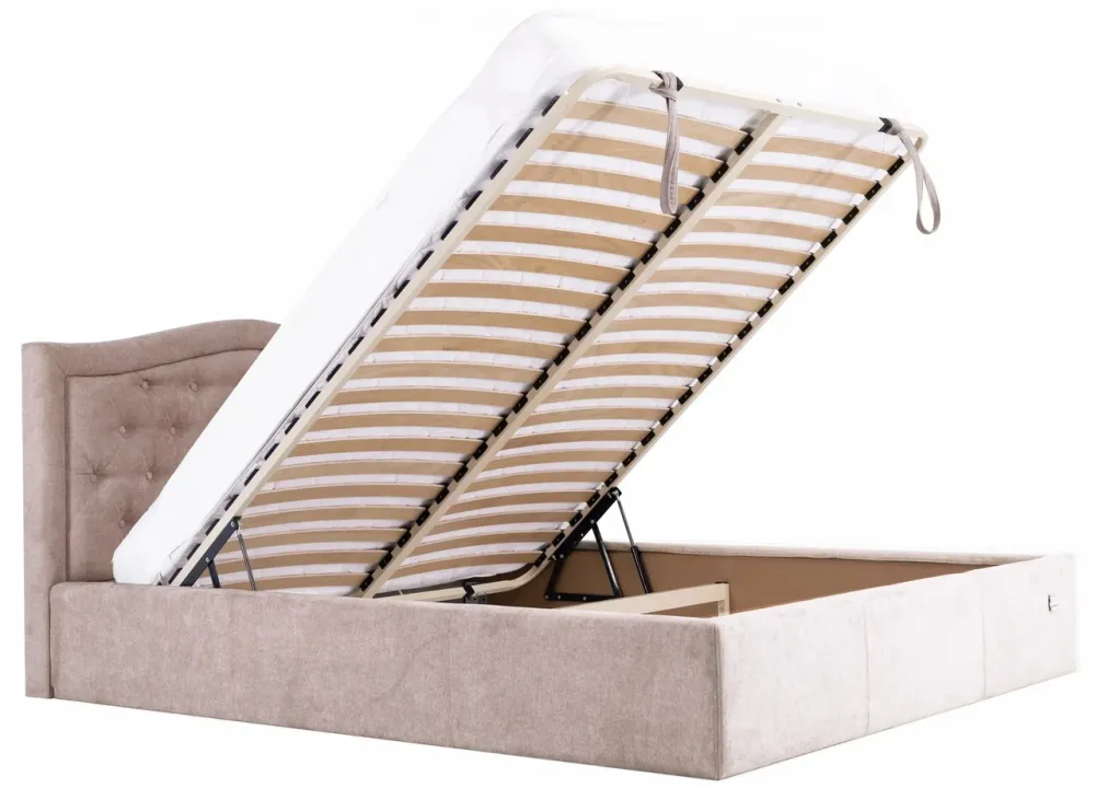 Кровать Scarlett Comfort 140 х 200 см Мисти Mocco С подъемным механизмом и нишей для белья Мокко Киев - изображение 7