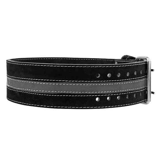 Пояс для пауерліфтингу Power System PS-3800  PowerLifting шкіряний Black/Grey Line XXL Кам'янське