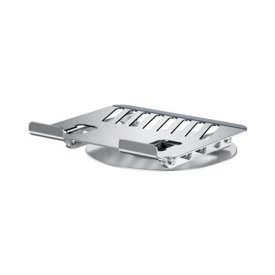 Подставка под ноутбук или планшет металлическая держатель холдер настольный для гаджетов с поворотом на 360 серая Каменец-Подольский