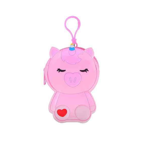 Дитячий гаманець-брелок "Єдиноріг" C44408, 8 х 11 х 3 см Світло-рожевий Вінниця