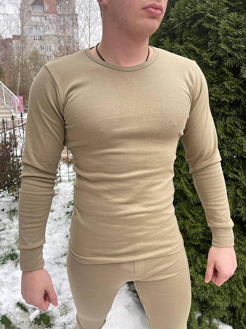 Мужское тактическое термобелье Termal хлопок на флисе (Песок) XL Винница - изображение 4