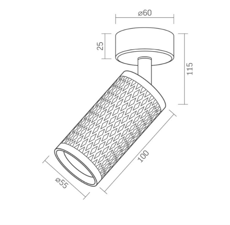 LED Світильник накладний під лампу GU10 поворотній біла призма VL-SPF02B-WP Videx Житомир - изображение 5