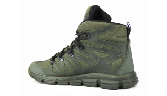 Тактичні черевики зелені, демісезонні, шкіряні, посилена п’ятка, прошиті, зручні для активного відпочинку Львів