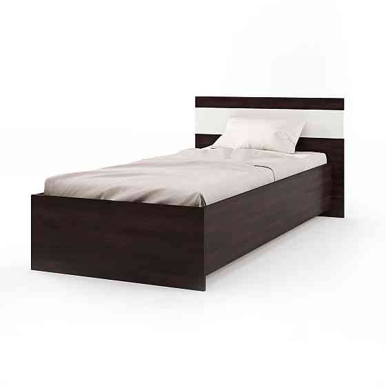 Односпальне ліжко Еверест Соната-900 90х200 см венге темний/білий (DTM-2113) Львів