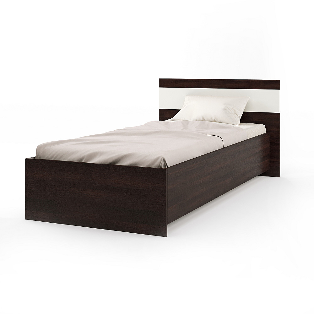 Односпальне ліжко Еверест Соната-900 90х200 см венге темний/білий (DTM-2113) Львів - фото 2