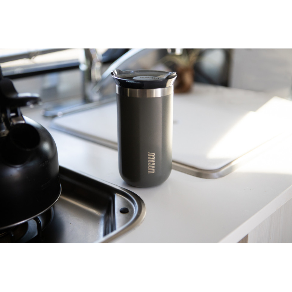 Термокружка Wacaco Octaroma Lungo 300 мл, серая Киев - изображение 5