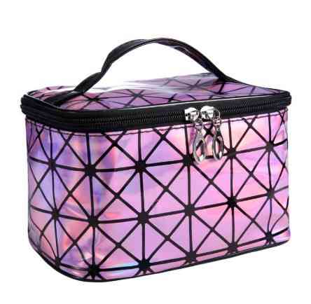 Косметичка женская с геометричным принтом 192 на 123 на 130 мм фиолетово-черный Киев