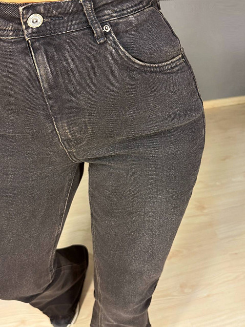 Джинси жіночі Sherocco 7032 кльош від коліна висока посадка стрейчеві коричневі, чорно-коричневі, 30, 30, 77 см, 104 см Київ - фото 17