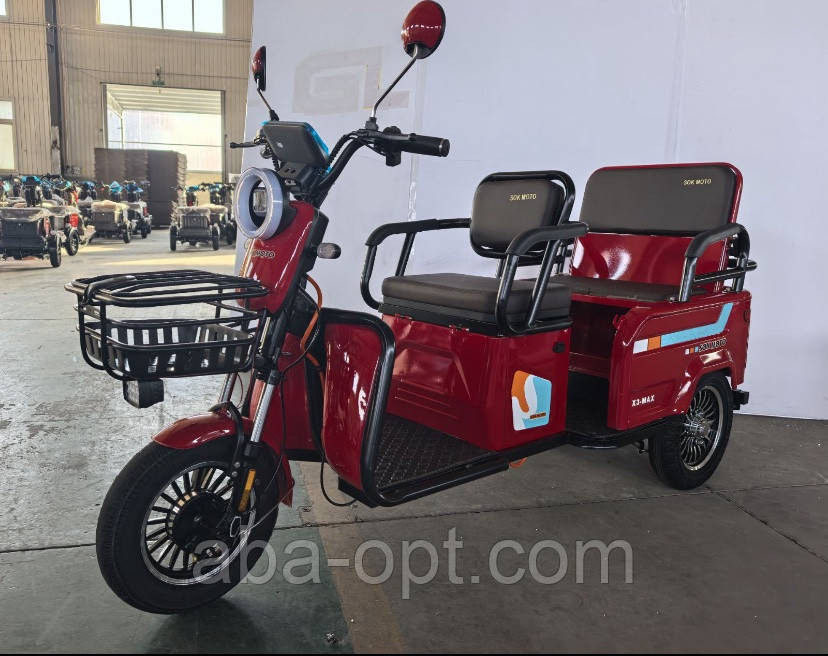 Електричний трицикл з кузовом SOK X3 МАХ 2000W-72V-28Ah шини 10" купити в інтернет-магазині Одеса - фото 4