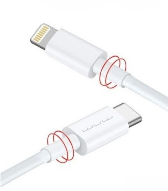 Кабель Type-C на Lightning 20W білий Київ - фото 3