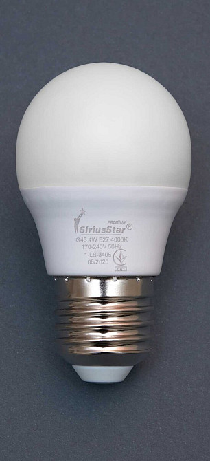 Світлодіодна лампа SIRIUSSTAR 3406 G45 4W-4000K-E27 Коломия - фото 2