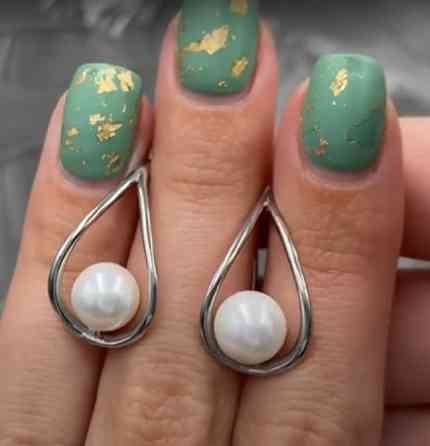 Серьги Xuping 36329, размер 26*13мм, позолота Белое Золото Киев