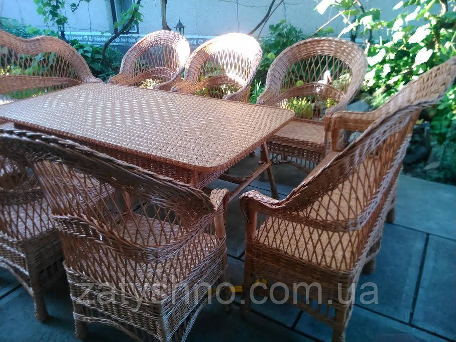 Комплект плетеной мебели из лозы стол и диваны Киев - изображение 5