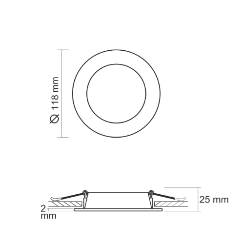LED Світильник врізний круглий 9W 5000К VL-DLBR-095 Videx Житомир