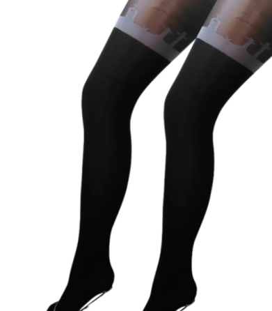 Колготки на Хелловін Цвинтар 20-40 den чорно-білий М Київ