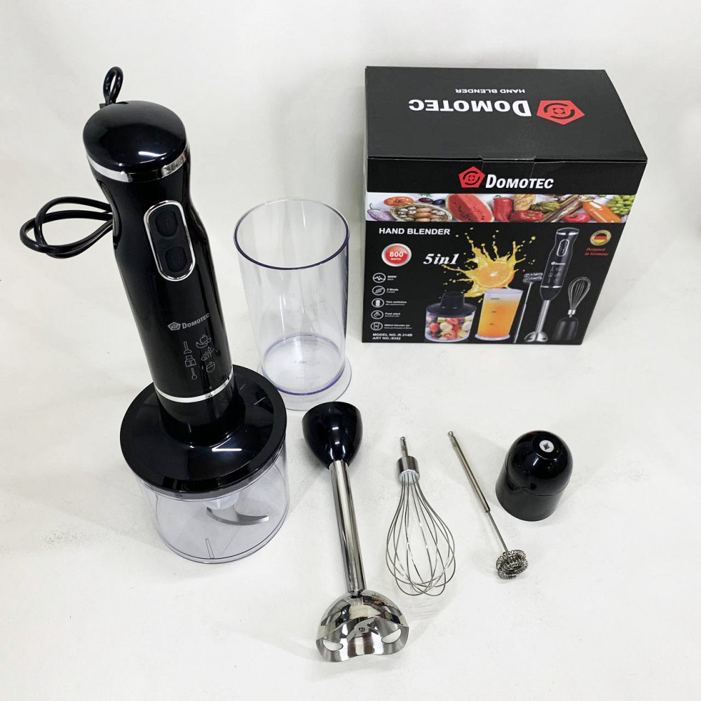 Стаціонарний блендер для кухні зі скляною чашею Domotec, Занурювальний кухонний блендер з ємністю EH-50 Львів - фото 13
