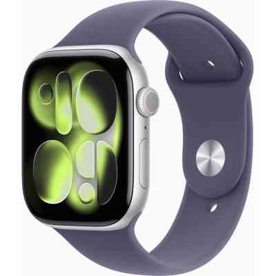 Смарт-часы Apple Watch Series 11 GPS 46mm Silver Aluminium Case with Purple Fog Sport Band - S/M (MEV94RK/A) Винница