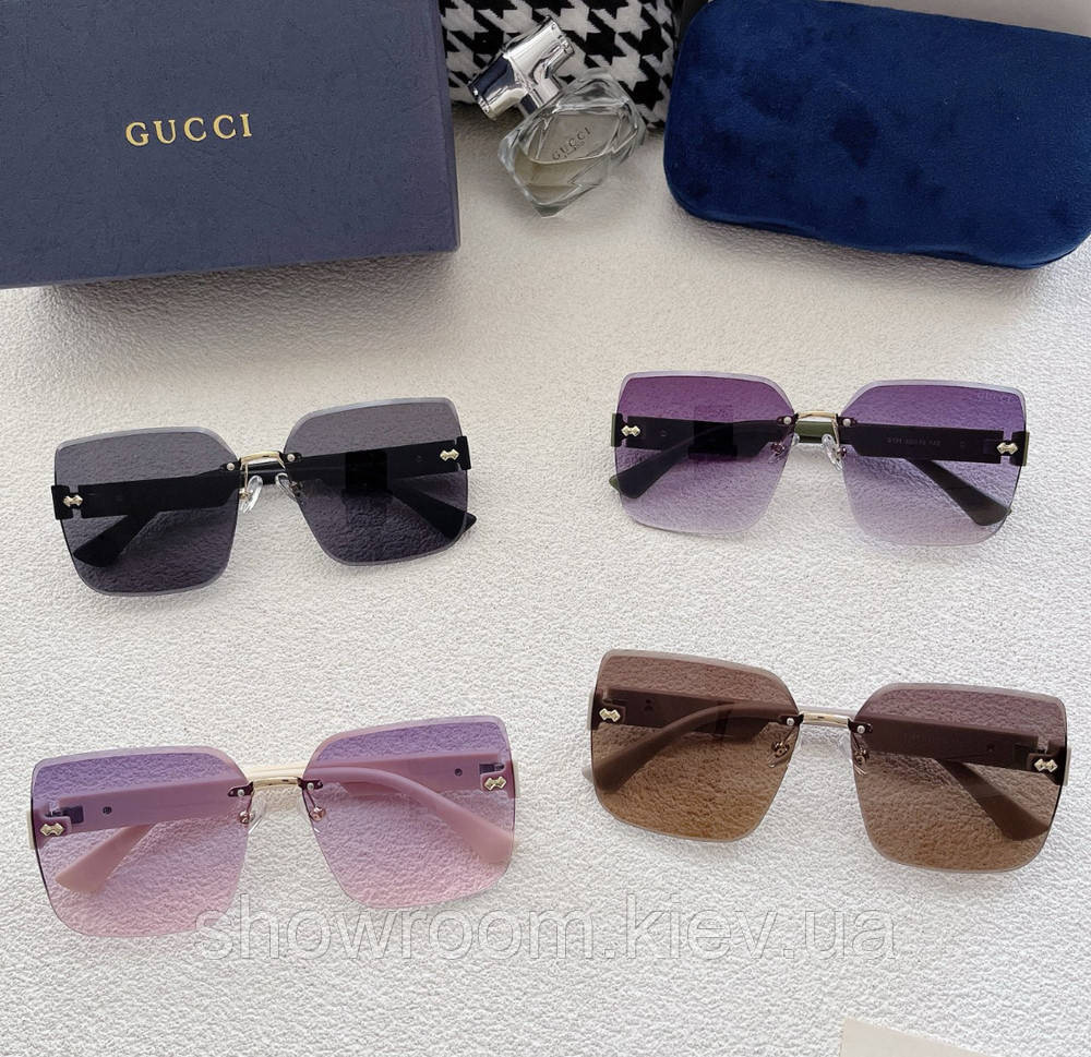 Жіночі безоправні сонцезахисні окуляри GG 5191 black Київ - фото 2