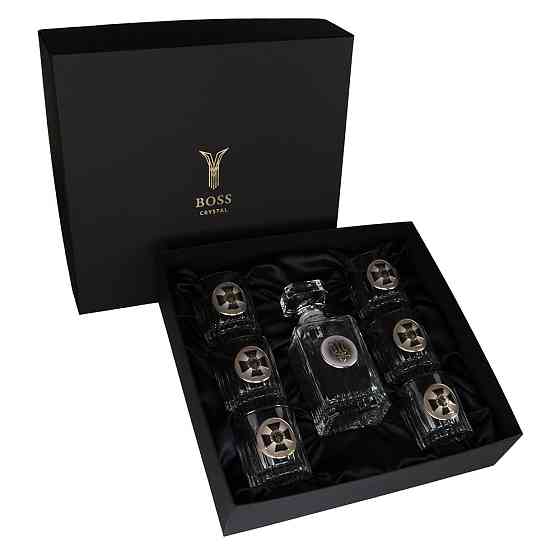 Набір для віскі "Розвідка" 7 предметів Boss Crystal, графін, 6 келихів Рівне