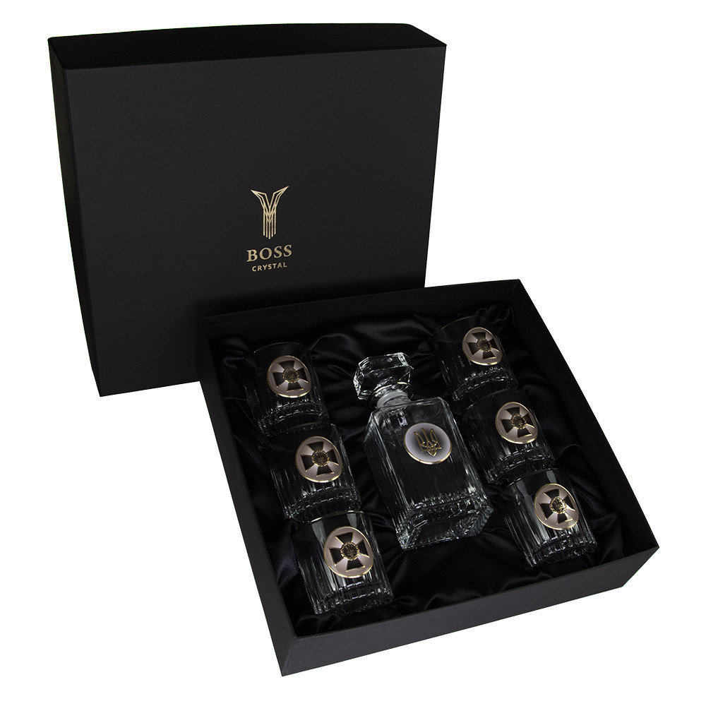 Набір для віскі "Розвідка" 7 предметів Boss Crystal, графін, 6 келихів Рівне - фото 1