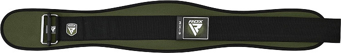 Пояс для важкої атлетики RDX RX3 EVA Curve неопреновий Army Green S Каменское - изображение 9