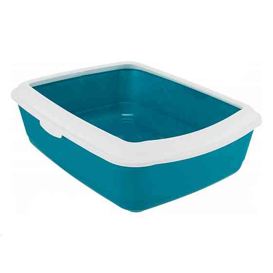 Туалет для кішок Тріксі Trixie Classic Litter Tray TX-40180 з рамкою, розмір 37×15×47 см, бірюзовий Вінниця