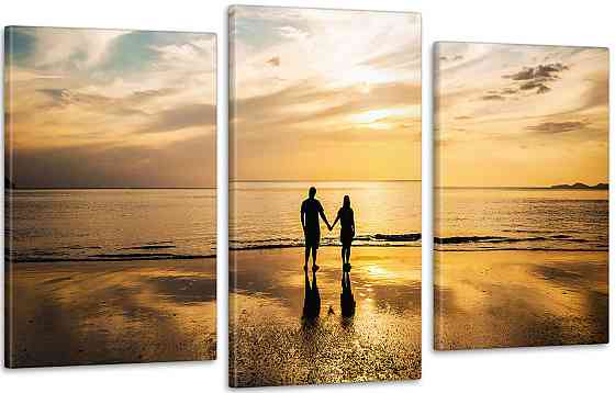 Модульная картина Пара на пляже (53x100см)  Art-195_3 70x130 см Киев