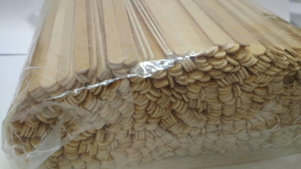 Мішалка Дерев'яна 14 см*1,4 мм*6 мм 700(S) (1 пачка) Харків - фото 2