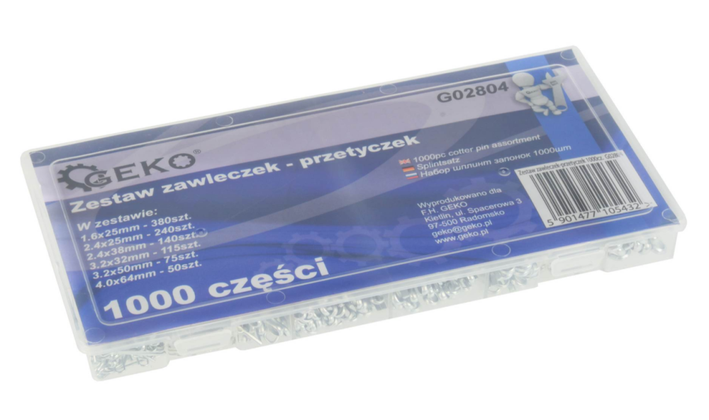 Набір шплінтів 1000 шт. (6 розмірів) GEKO G02804 Чернігів - фото 2