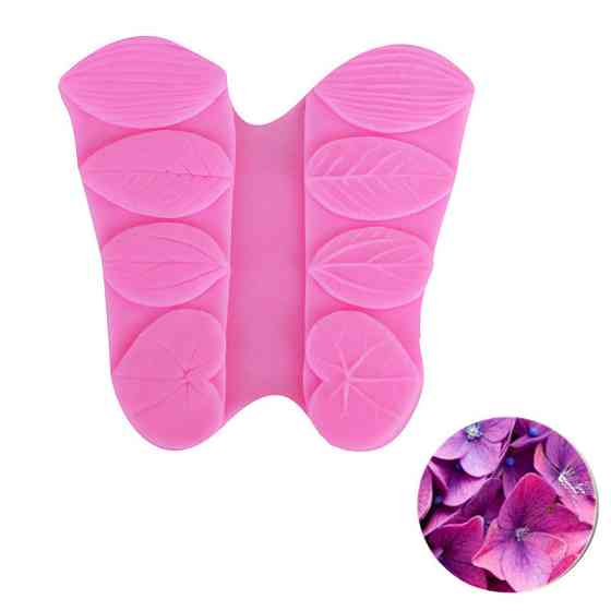 Молд силиконовый Листья 10 на 10 см розовый Киев