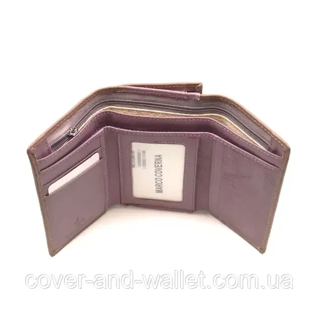Светло-розовый женский кошелек среднего размера на магнитах Marco Coverna MC 1418 Киев - изображение 4