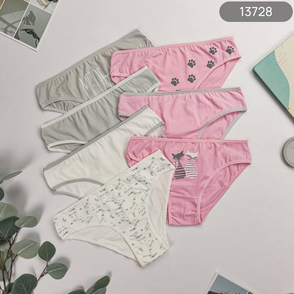 Трусы женские хлопковые набор 7шт Nicoletta Турция недельки M,Л,Хл,2Хл | 7 шт. Киев - изображение 2