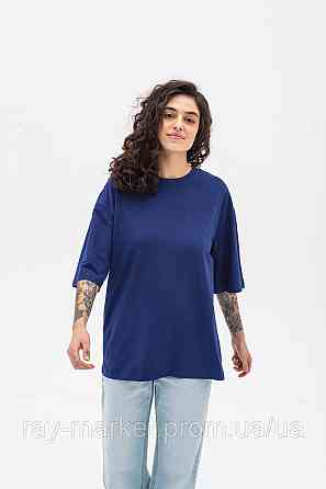 Футболка оверсайз RAY OVERSIZE жіноча темно-синя (U0104W-Navy Blue) 2XL/3XL Київ