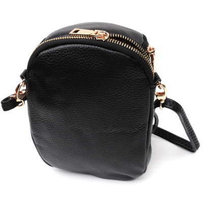 Сумка Vintage З м'якої натуральної шкіри Чорна (22338) Вінниця - фото 4