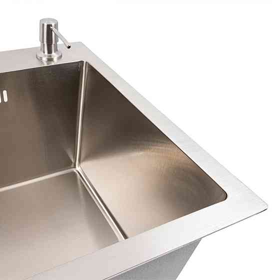 Кухонна мийка 58*43 нержавійка VALESO Handmade (сифон круглий, 3.0/0.8) Коломыя