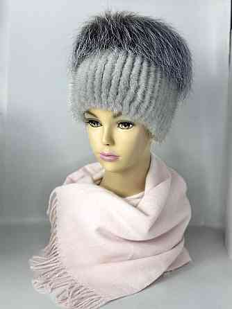 Жіноча норкова шапка кубанка Джесіка Сірий Харків