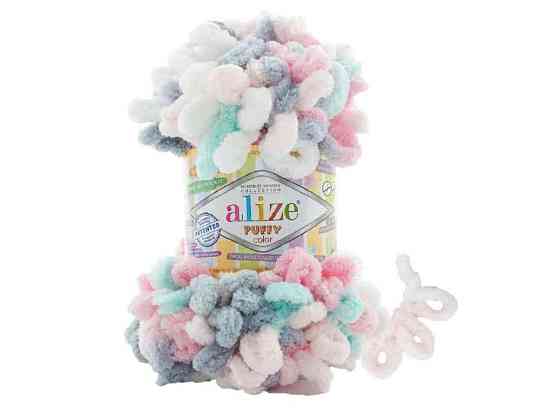 Пряжа Puffy Color 6529 5шт/уп 100% Мікрополіестр 100г 9м ТМ ALIZE Київ