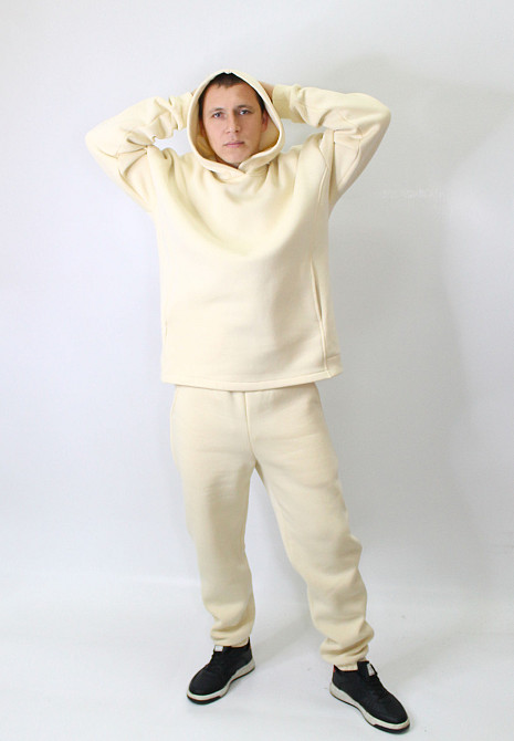 Теплый спортивный костюм мужской Молочный 46 Харьков - изображение 2