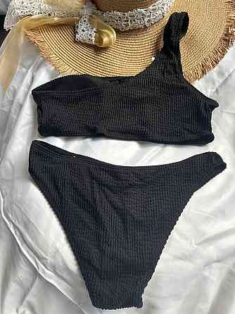 Жіночий роздільний купальник на одне плече Чорний S Харків