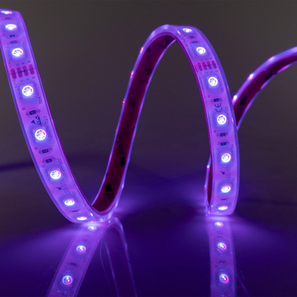 LED-STIL Світлодіодна стрічка RGB, 14,4 Вт/м, 5050, 60 діодів, IP68, 24V, 180 lm Київ - фото 1