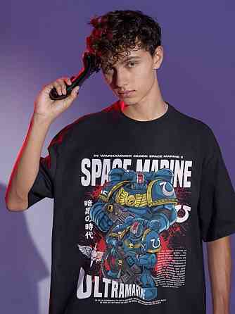 Футболка аниме Ворлд Еатерс Спаке Марине оверсайз (S/M/L) Черний AnimeJ0899 Днепр