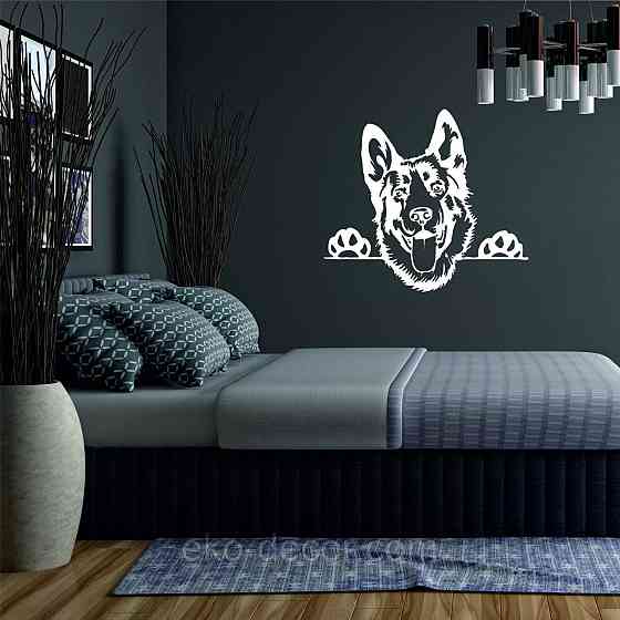 Декоративне настінне Панно «Вівчарка», Декор на стіну 90*80 см, Білий Київ