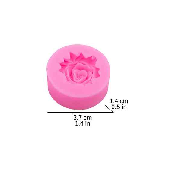 Молд силиконовый Роза маленькая 37 мм рожевый Киев