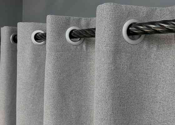 Комплект штор на люверсах VR-Textil Блэкаут двусторонний ASHEN NIGHT № 1845ш Серый 150х270 см 2 шт (37-0286) Киев