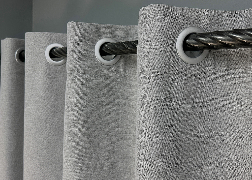 Комплект штор на люверсах VR-Textil Блэкаут двусторонний ASHEN NIGHT № 1845ш Серый 150х270 см 2 шт (37-0286) Киев - изображение 6